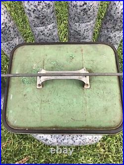 Vintage 1950s Meridian Chest Cooler Metal, Green with bottle Opener Rare