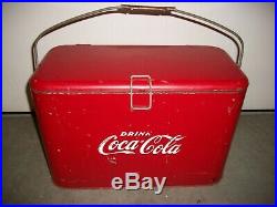 Vintage 1950s Metal Coca Cola Cooler by Progress Refrigerator Co