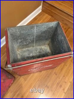 Vintage 1950s Original Coca Cola Metal Cooler by Acton MFG company