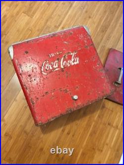 Vintage 1950s Original Coca Cola Metal Cooler by Acton MFG company