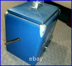 Vintage 1950s PEPSI COLA blue and white soda metal cooler Ex Cond