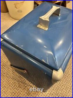 Vintage 1950s Pepsi Cola Beach Cooler Metal Ice Chest Advertising MINT with Tray