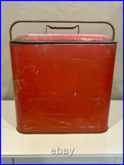 Vintage 1950s Pleasure Chest Red Metal Cooler withBottle Opener, Mid-Century Retro