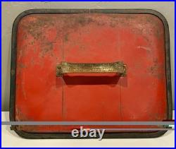 Vintage 1950s Pleasure Chest Red Metal Cooler withBottle Opener, Mid-Century Retro