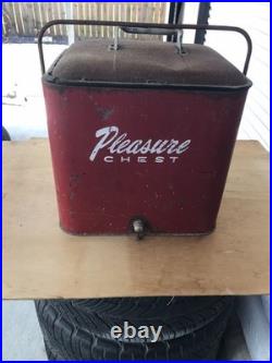 Vintage 1950s Red Pleasure Chest Cooler