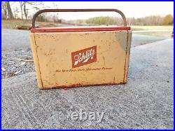 Vintage 1950s Schlitz Metal Beer Cooler Milwaukee Case Restoration