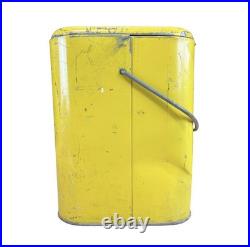 Vintage 1950s Yellow Royal Crown Cola Metal Cooler Ice Chest w tray. Very Clean