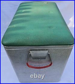 Vintage 1960's Metal 7up 7 Up Soda Pop Embossed Padded Cooler Ice Chest Sign 22 Vintage 1960's Metal 7up 7 Up Soda Pop Embossed Padded Cooler Ice Chest Sign 22