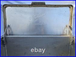 Vintage 1960's Metal 7up 7 Up Soda Pop Embossed Padded Cooler Ice Chest Sign 22 Vintage 1960's Metal 7up 7 Up Soda Pop Embossed Padded Cooler Ice Chest Sign 22