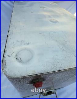 Vintage 1960's Metal 7up 7 Up Soda Pop Embossed Padded Cooler Ice Chest Sign 22 Vintage 1960's Metal 7up 7 Up Soda Pop Embossed Padded Cooler Ice Chest Sign 22