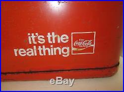 Vintage 1960's it's the real thing Coke Coca-Cola Metal Ice Chest by Thermos