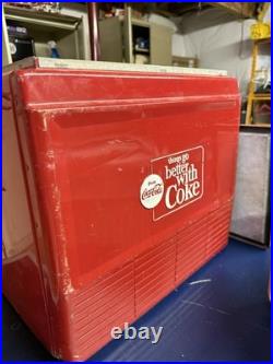 Vintage 1960s Coca-Cola Metal Cooler Things Go Better with Coke RARE Made USA Vintage 1960s Coca-Cola Metal Cooler Things Go Better with Coke RARE Made USA