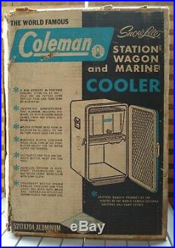 Vintage 1960s Coleman Diamond Logo Snow-Lite Station Wagon and Marine Cooler