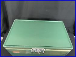 Vintage 1960s Green Coleman Metal Cooler 22 1/2 X 16 1/2 X 13 Made in USA