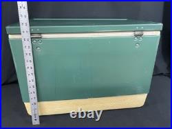 Vintage 1960s Green Coleman Metal Cooler 22 1/2 X 16 1/2 X 13 Made in USA