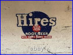 Vintage 1960s Hires Root Beer Metal Cooler Nice Paint (22in x 12in x 13in)