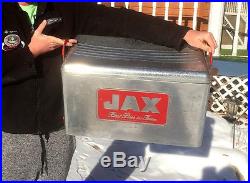 Vintage 1960s Metal Jax Beer Picnic Cooler Sign Bar Man Cave NICE SHAPE Texas LA