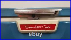 Vintage 1970's Blue Coleman Cooler Metal Camping Ice Chest Bottle Openers 28x16