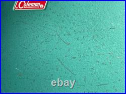 Vintage 1970's COLEMAN Metal COOLER Green ICE CHEST 22 1/2 x 13 1/2 X 15 1/2
