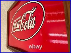 Vintage, 1970s, Coca-Cola Coke Soda Metal Cooler Sign, Framed, EX Cond