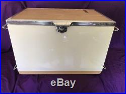 Vintage 1970s Coleman Convertible Metal Camping Ice Chest Cooler RV Refrigerator
