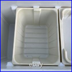 Vintage 1970s Large Blue Coleman Snow-Lite Cooler Metal Cooler 28x16x15 WithTrays