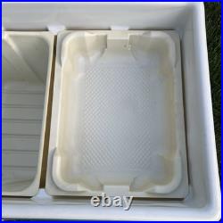 Vintage 1970s Large Blue Coleman Snow-Lite Cooler Metal Cooler 28x16x15 WithTrays