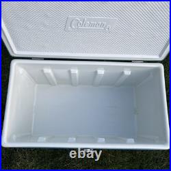 Vintage 1970s Large Blue Coleman Snow-Lite Cooler Metal Cooler 28x16x15 WithTrays