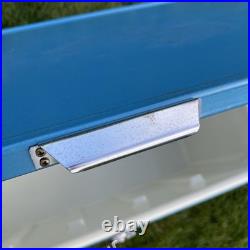 Vintage 1970s Large Blue Coleman Snow-Lite Cooler Metal Cooler 28x16x15 WithTrays