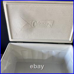Vintage 1970s Large Coleman Green White Metal / Plastic Cooler