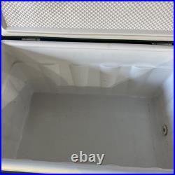 Vintage 1970s Large Coleman Green White Metal / Plastic Cooler