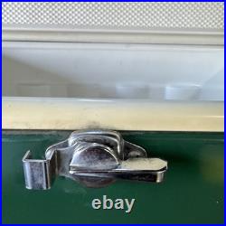 Vintage 1970s Large Coleman Green White Metal / Plastic Cooler