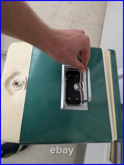 Vintage 1970s Large Green Coleman Snow-Lite Cooler Metal Cooler 28x16x15