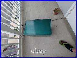 Vintage 1970s Large Green Coleman Snow-Lite Cooler Metal Cooler 28x16x15
