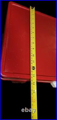 Vintage 1972 Coleman Sno-Lite Steel Red Cooler Read Description