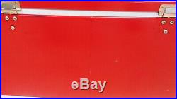 Vintage 1973 Coleman Red Snow-Lite Cooler Ice Chest 18x11x13 56 Quart