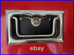 Vintage 1975 Red & White Coleman Metal Cooler