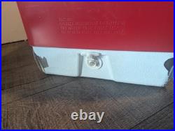 Vintage 1976 Red Coleman Cooler Metal Ice Chest 22.5 15.5 13.5
