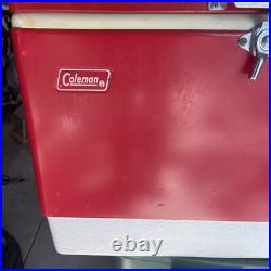 Vintage 1976 Red Metal Coleman Cooler Bottle Opener One Original Insert