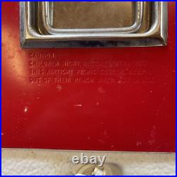 Vintage 1976 Red Metal Coleman Cooler Bottle Opener One Original Insert