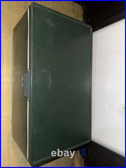 Vintage 1980's Coleman Green Steel Belted XLarge 80 Quart Cooler VERY NICE COND