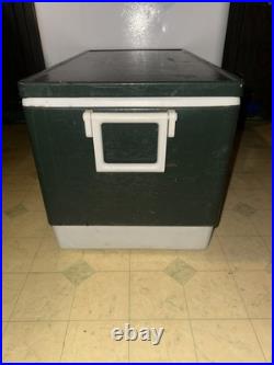 Vintage 1980's Coleman Green Steel Belted XLarge 80 Quart Cooler VERY NICE COND