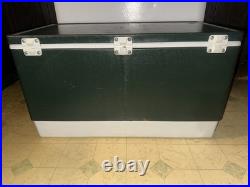 Vintage 1980's Coleman Green Steel Belted XLarge 80 Quart Cooler VERY NICE COND