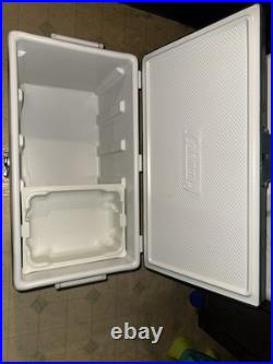 Vintage 1980's Coleman Green Steel Belted XLarge 80 Quart Cooler VERY NICE COND