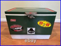 Vintage 1980s Large Green Metal COLEMAN CoolerIce Chest Made in USA