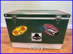 Vintage 1980s Large Green Metal COLEMAN CoolerIce Chest Made in USA