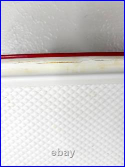 Vintage 1983 Red Coleman Metal Cooler 28x16x15 inch Locking Lid USA Made GUC