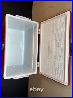 Vintage 1984 Coleman Red Ice Chest Cooler Box 22.5 X 16 X 13.5