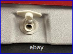 Vintage 1984 Coleman Red Ice Chest Cooler Box 22.5 X 16 X 13.5