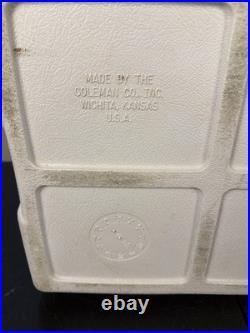 Vintage 1984 Coleman Red Ice Chest Cooler Box 22.5 X 16 X 13.5